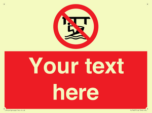 Custom Do not use watercraft in the vicinity of piers